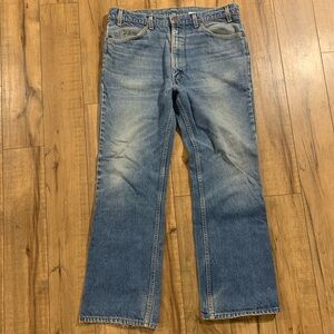 Vintage 80's Levi's 575 Jeans Men's 38x31 Blank Orange Tab Straight Leg